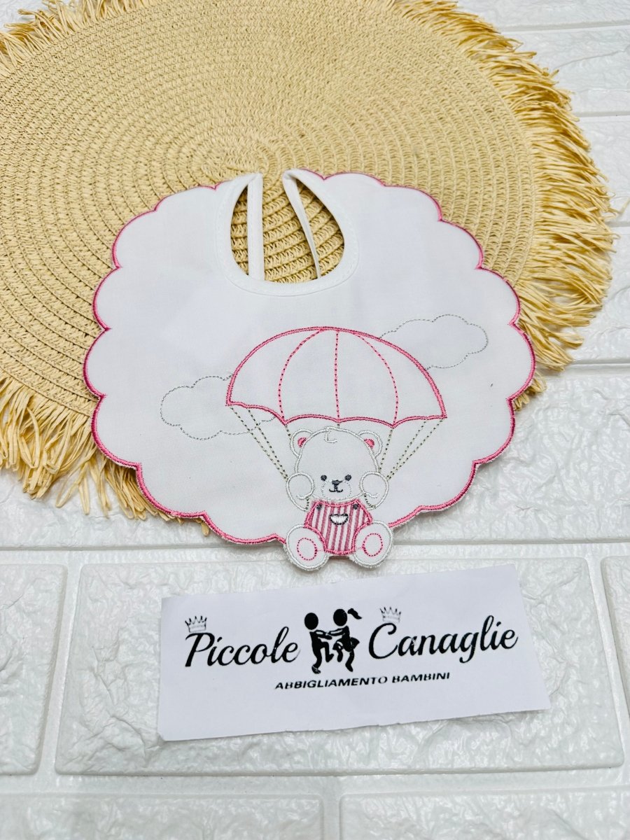 Bavetta Orso Paracadute Rosa Antico Bv003154 - Piccole Canaglie - PC27599