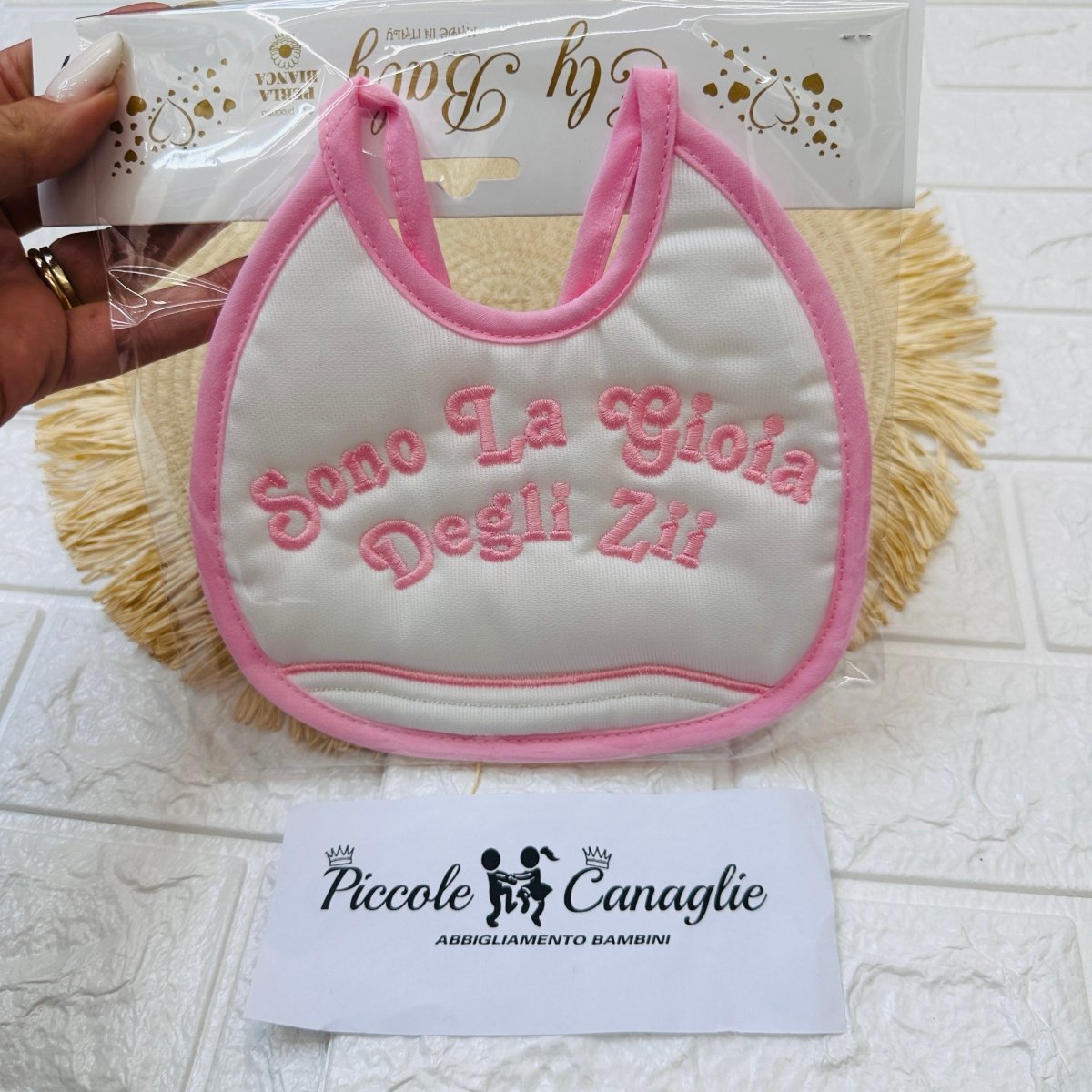 Bavetta solo la gioia degli zii rosa - Piccole Canaglie - PC22710