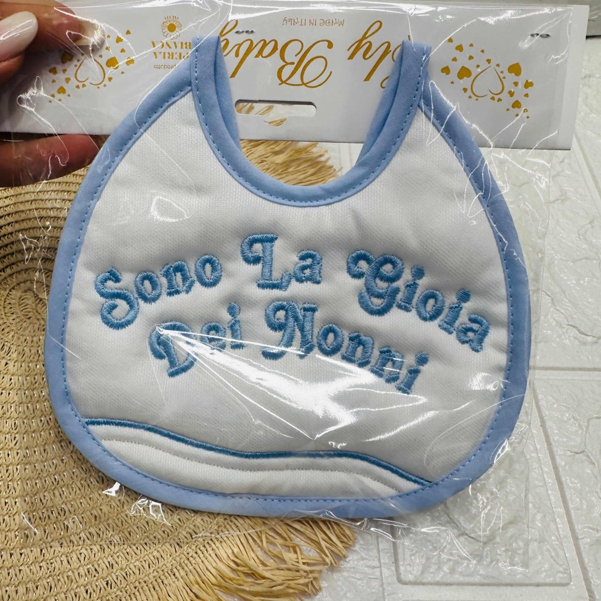 Bavetta sono la gioia dei nonni celeste - Piccole Canaglie - PC22001