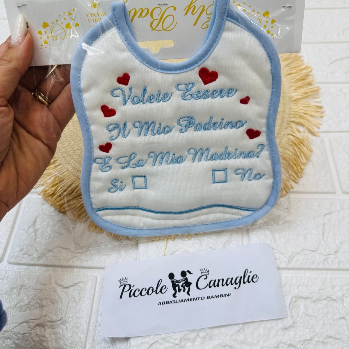 Bavetta volete essere il mio padrino e la mia madrina celeste - Piccole Canaglie - PC22711