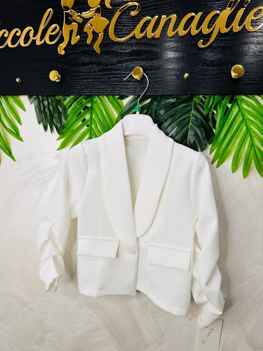 Blazer bianca baby - Piccole Canaglie - 