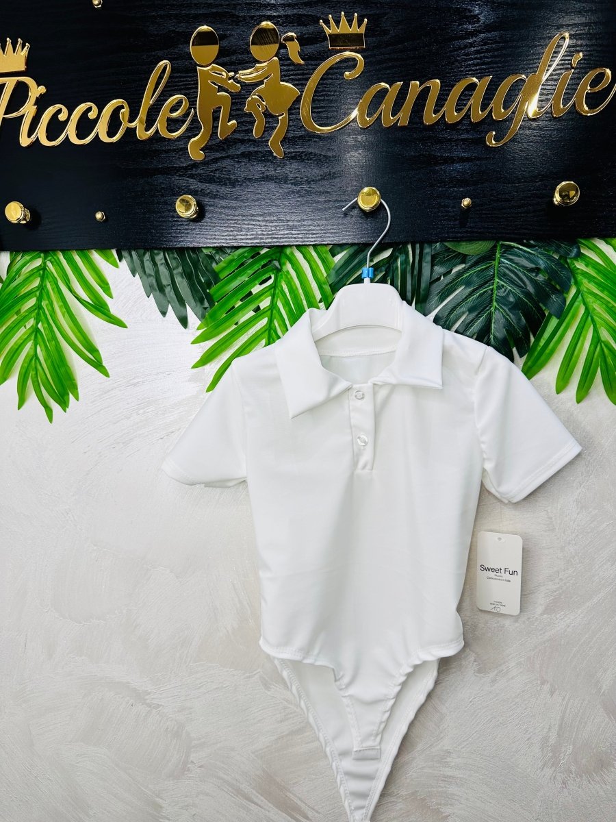 Body Colletto Elegat Bianco 26118 - Piccole Canaglie - PC27252