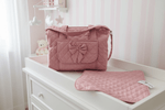 Borsa Nascita Fiocco Rosa Antico Dim 45x30x18 - Piccole Canaglie - PC25807