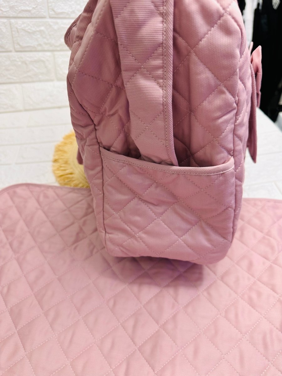 Borsa Nascita Fiocco Rosa Antico Dim 45x30x18 - Piccole Canaglie - PC25807