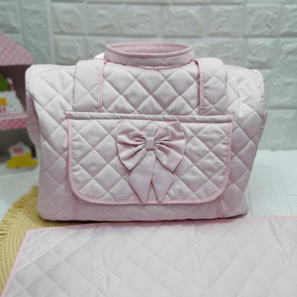 Borsa Nascita Fiocco Rosa dim 45x30x18 - Piccole Canaglie - PC21935