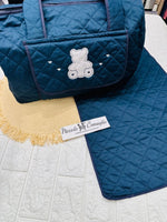 Borsa Nascita Orso Blu Dim 45x30x18 - Piccole Canaglie - PC25224