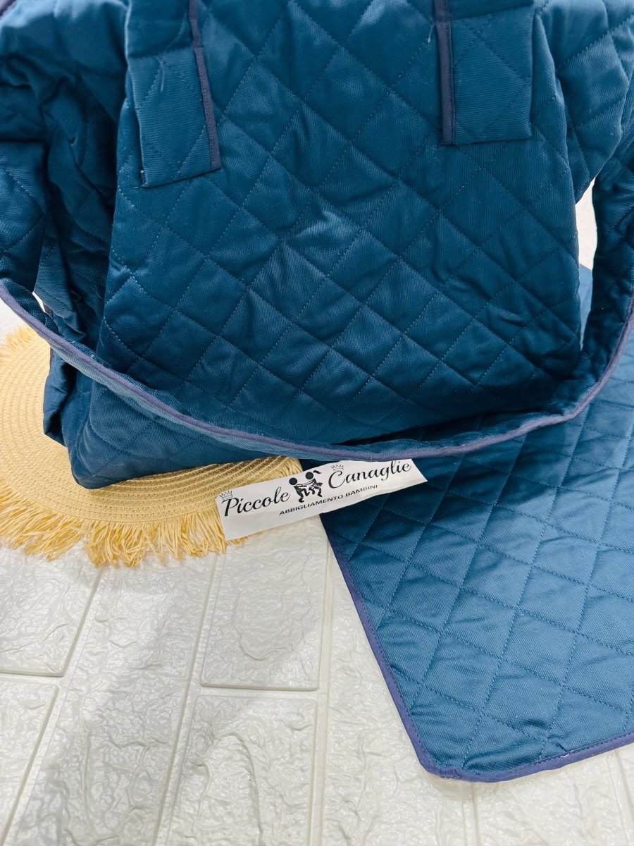 Borsa Nascita Orso Blu Dim 45x30x18 - Piccole Canaglie - PC25224