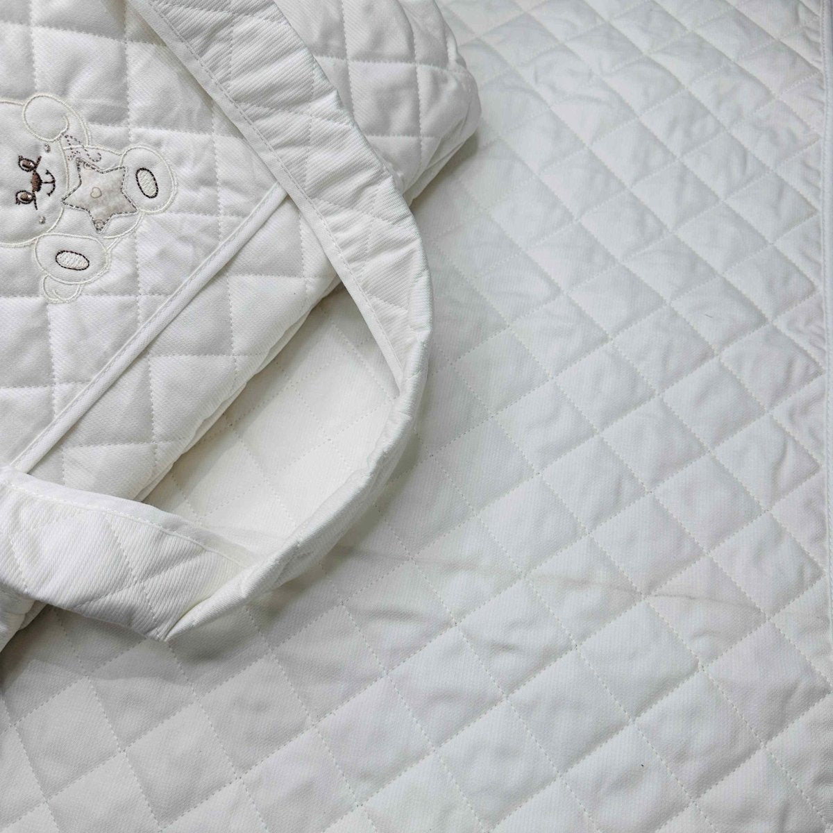 Borsa Nascita orso stella panna. dim 45x30x18 - Piccole Canaglie - PC20101