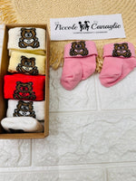 Calzini Cotone Orsetta 5 Paia - Piccole Canaglie - PC25202