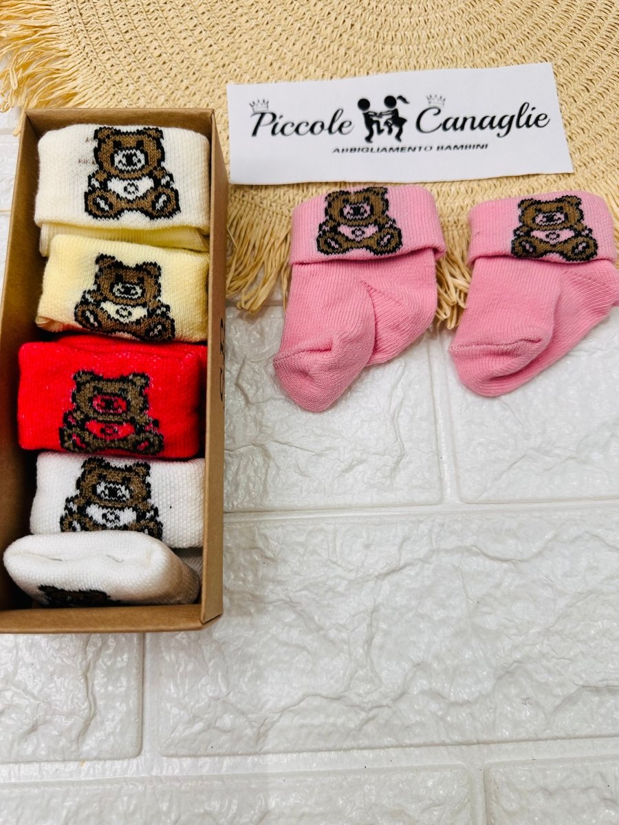Calzini Cotone Orsetta 5 Paia - Piccole Canaglie - PC25202