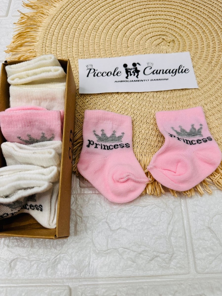 Calzini Cotone Principessa 6 Paia - Piccole Canaglie - PC25204