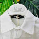 Camicia bianca cotone mesi - Piccole Canaglie - PC21777