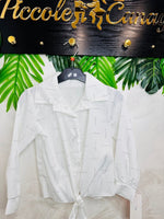 Camicia brillantini bianca - Piccole Canaglie - PC26486