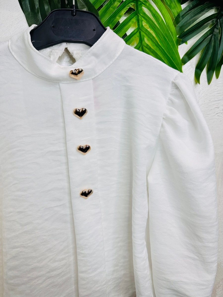 Camicia cuoricini bimba - Piccole Canaglie - PC26498