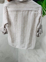 Camicia Righe Begie 1185 - Piccole Canaglie - PC27162