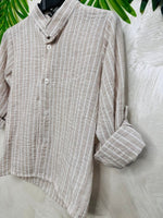 Camicia Righe Begie 1185 - Piccole Canaglie - PC27162