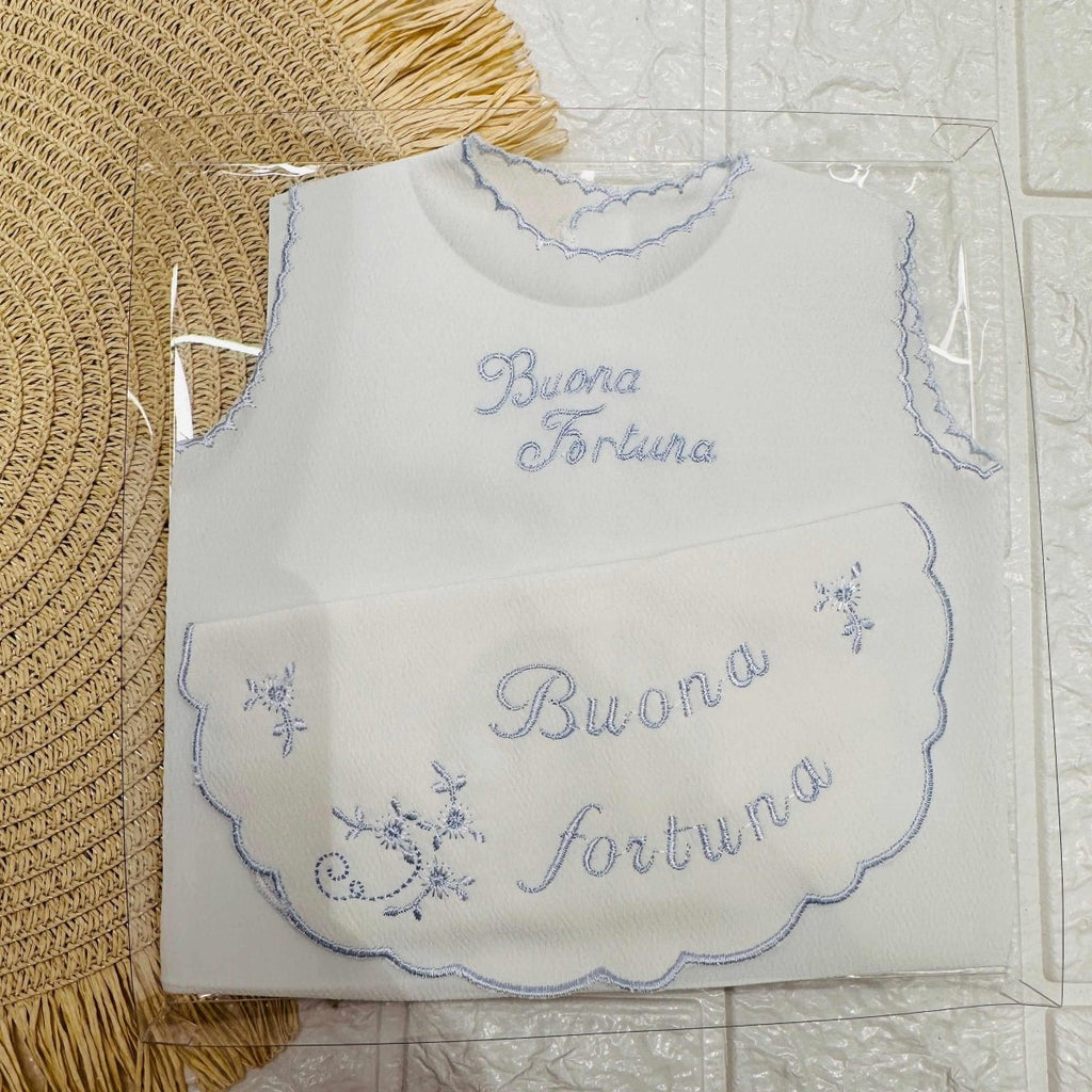 Camicina Fortuna + Bavetta Celeste - Piccole Canaglie - PC21953