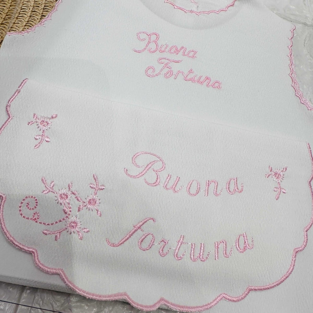 Camicina Fortuna + Bavetta Rosa - Piccole Canaglie - PC21954