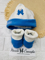 Capello + Babbucce Ciniglia Orso Fiocco 44514 Blu Oceano - Piccole Canaglie - PC28582