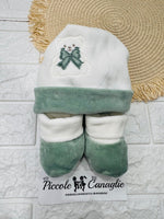Capello + Babbucce Ciniglia Orso Fiocco 44514 Verde - Piccole Canaglie - PC28580