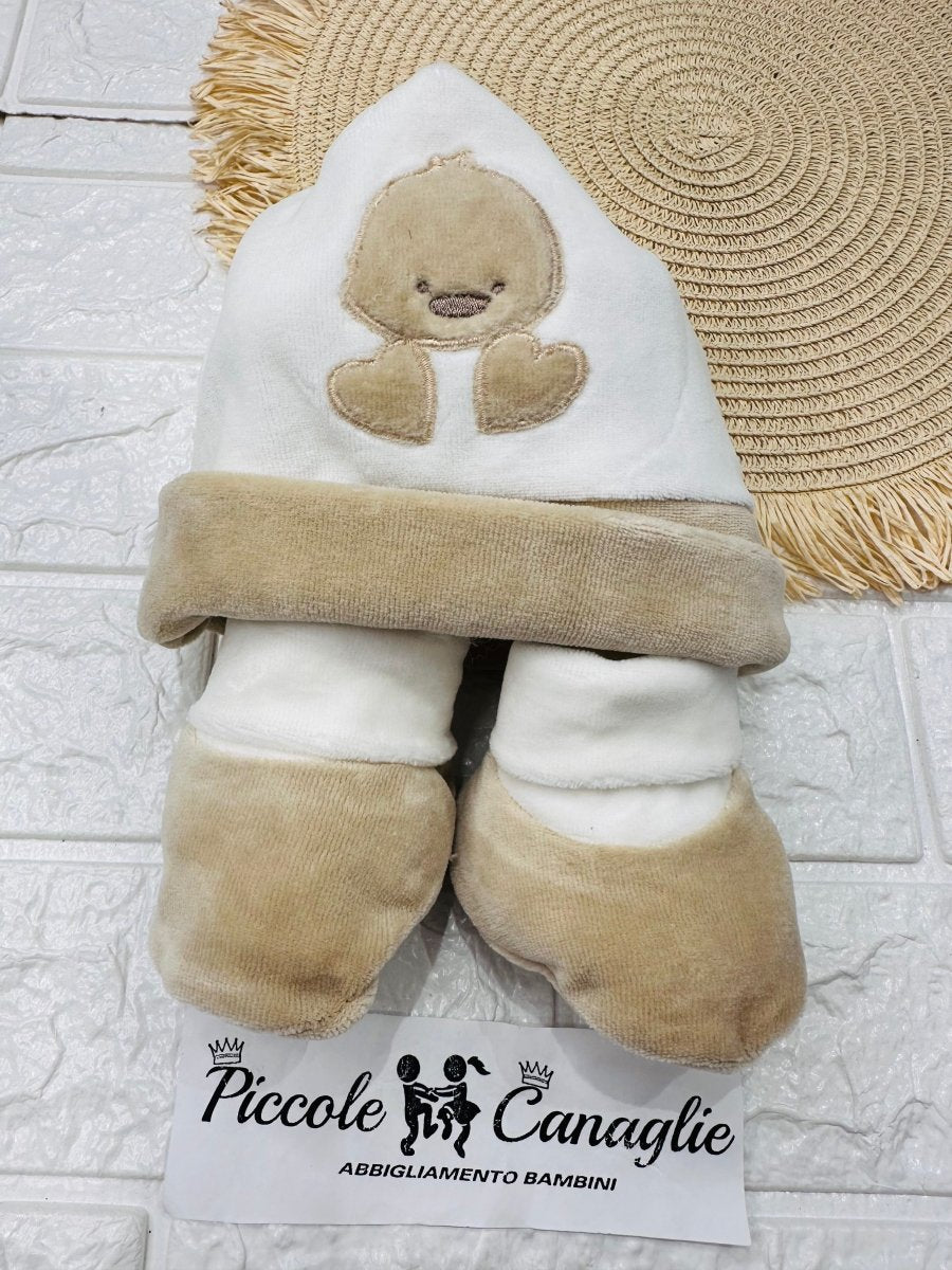 Capello + Babbucce Ciniglia Paperotto 44504 Beige - Piccole Canaglie - PC28578