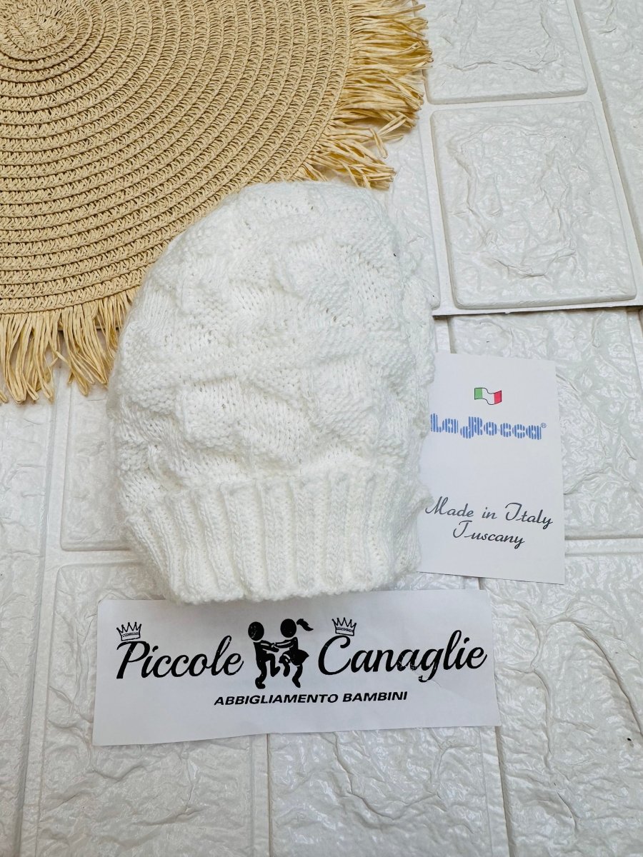 Cappellino 0 - 3 mesi panna c228 - Piccole Canaglie - PC24078