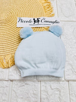 Cappellino caldo cotone CAP37 Celeste - Piccole Canaglie - PC23769