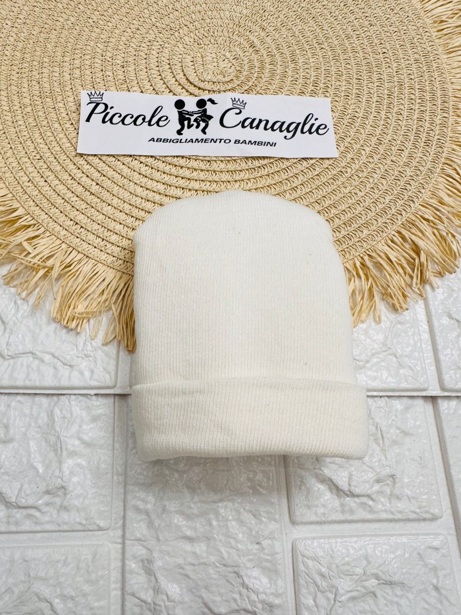 Cappellino Caldo cotone panna WSB3917 - Piccole Canaglie - PC23770