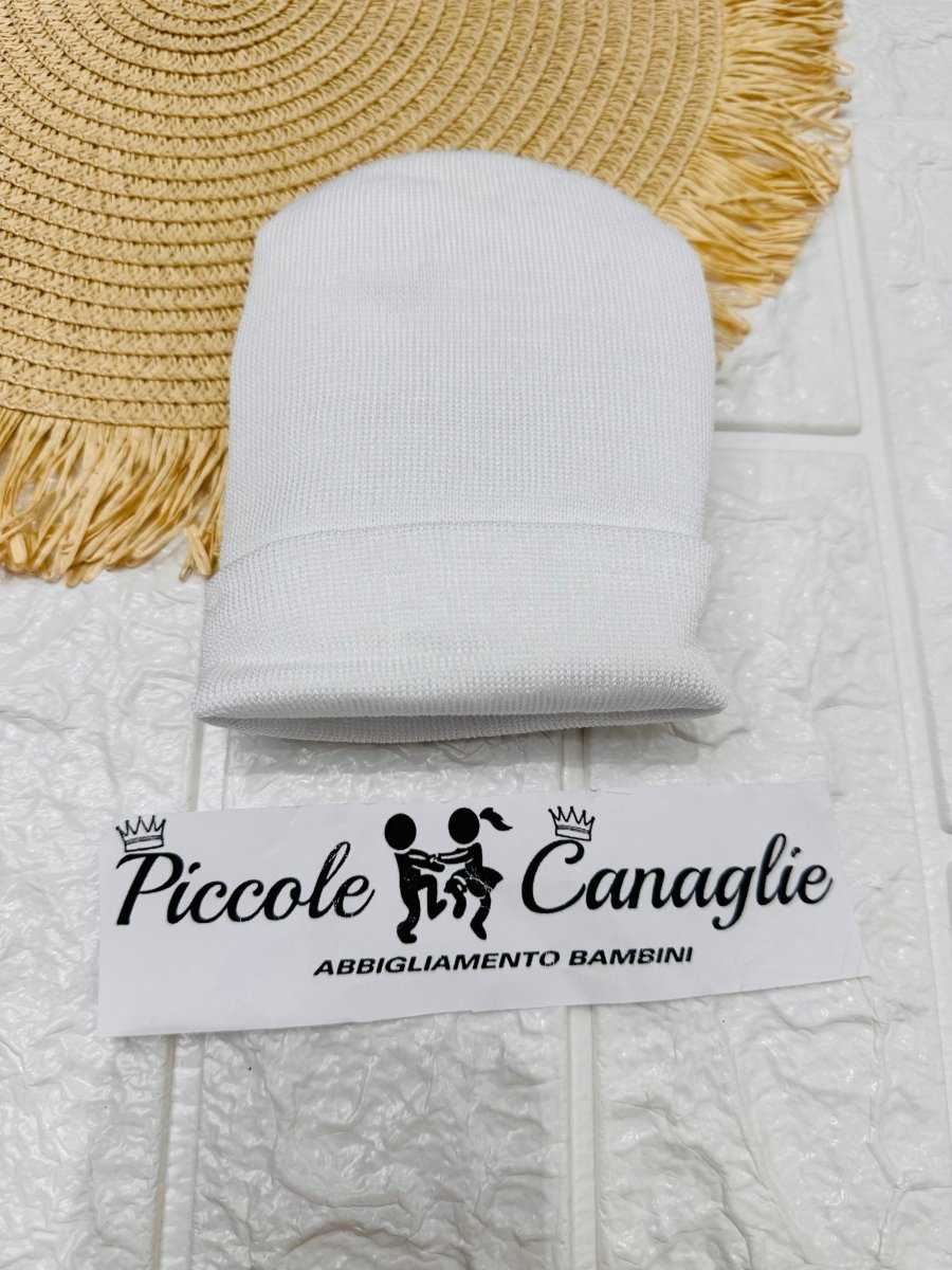 Cappellino Cotone Bianco Wsb7150 - Piccole Canaglie - PC25225