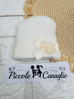 Cappellino Neonato Pelliccietta Panna Wsb9304 - Piccole Canaglie - PC30028