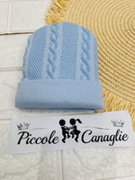 Cappellino Neonato Treccine Cielo Wsb9308 - Piccole Canaglie - PC30029