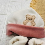 Cappello + babbucce ciniglia rosa antico 44407 - Piccole Canaglie - PC22309