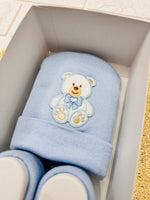 Cappello + Babbucce Orsetto Celeste Wse8795 - Piccole Canaglie - PC28503