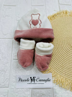Cappello + Babbucce Orso Cuoricino Lampone 45509 - Piccole Canaglie - PC29461