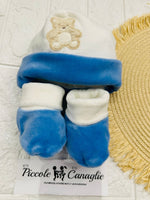 Cappello + Babbucce Orso Morbidoso Celeste 44507 - Piccole Canaglie - PC29455