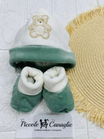Cappello + Babbucce Orso Morbidoso Verde 44507 - Piccole Canaglie - PC29457