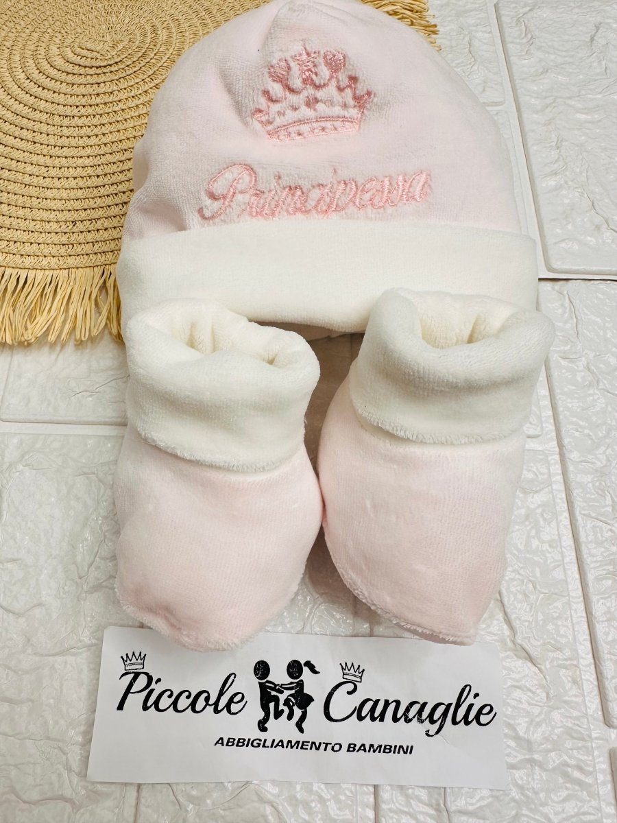 Cappello + babbucce principessa rosa 44254 - Piccole Canaglie - PC24053
