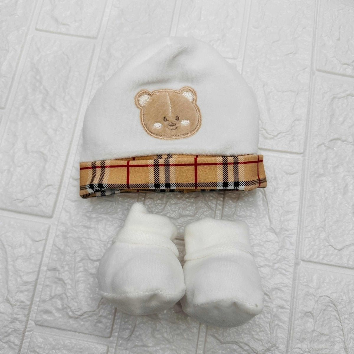 Cappello e babbucce ciniglia orso barberi - Piccole Canaglie - PC21318