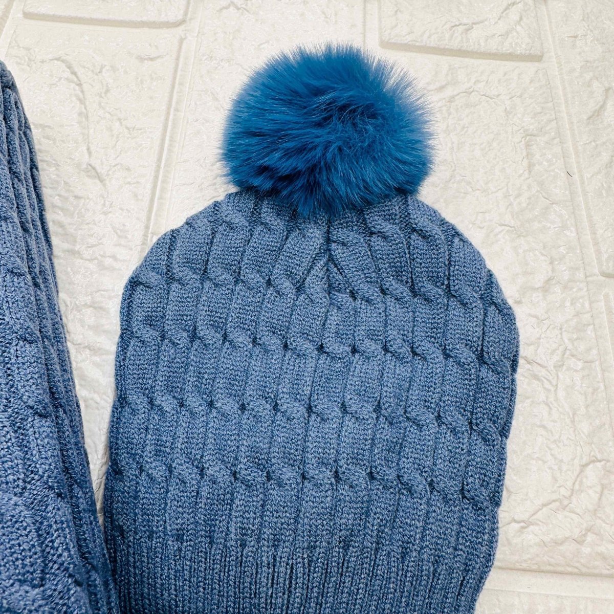 Cappello + scialle blu - Piccole Canaglie - PC20108