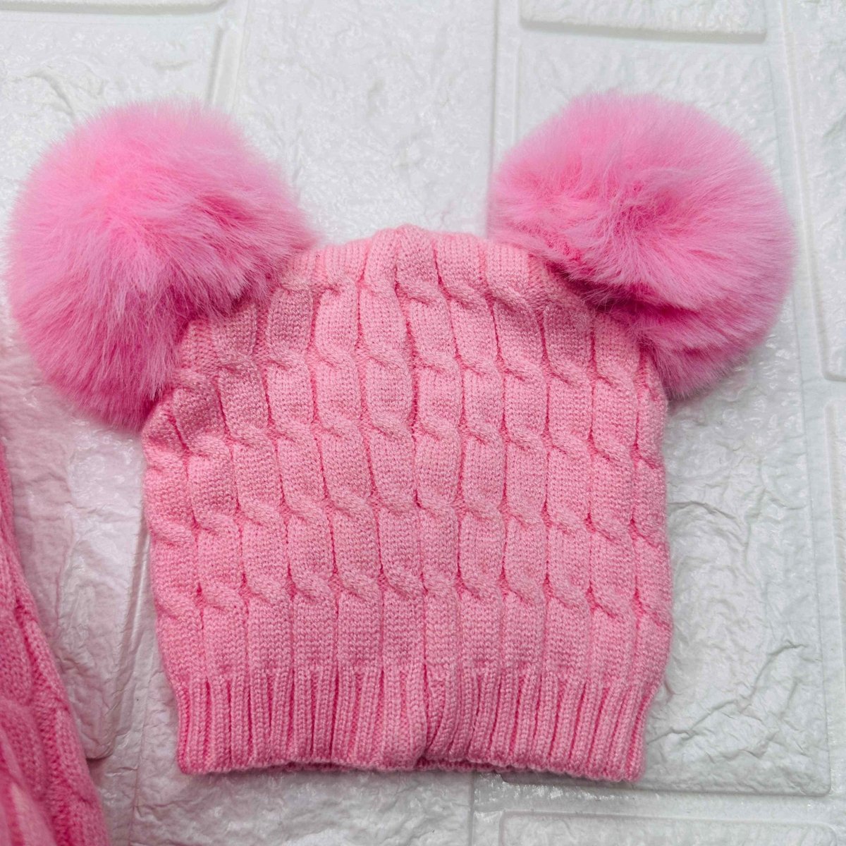 Cappello +scialle Rosa - Piccole Canaglie - PC20113