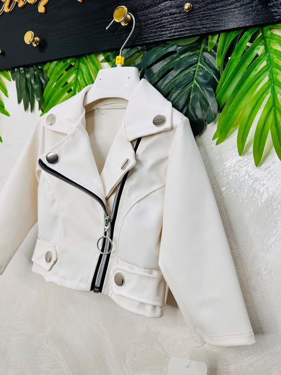 Chiodo Bianco In Ecopelle 22037 Baby - Piccole Canaglie - PC25528