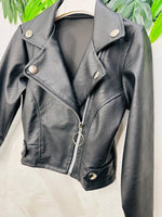 Chiodo Nero In Ecopelle 22037 Baby - Piccole Canaglie - PC25522