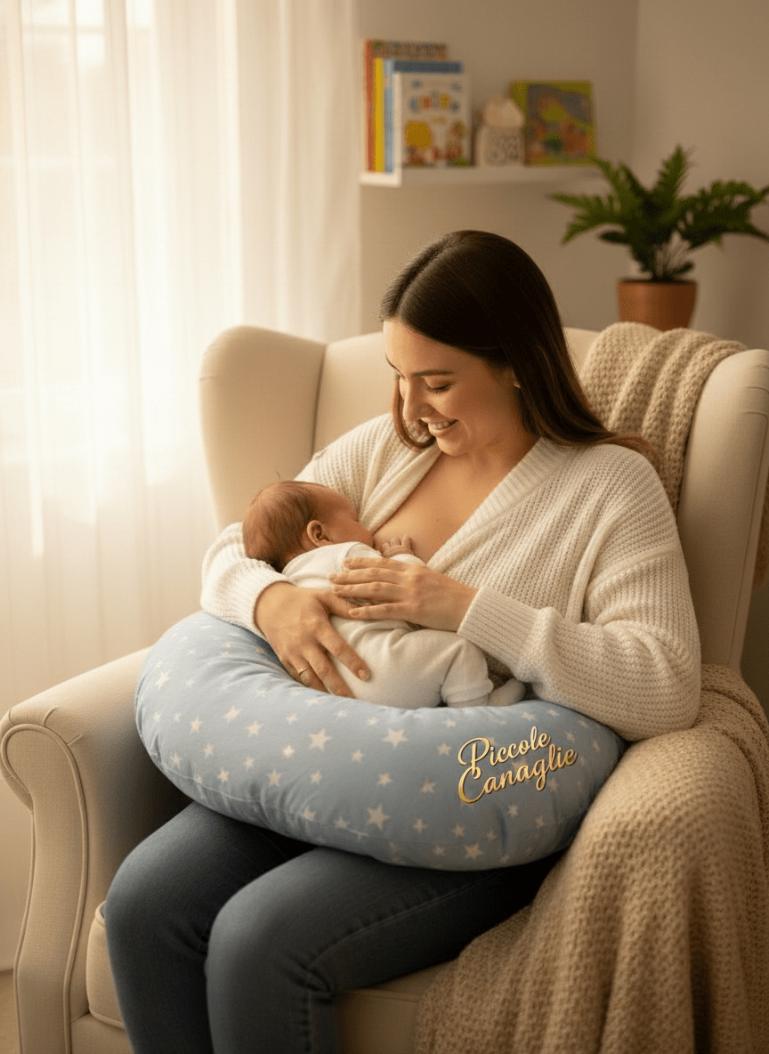 Ciambella allattamento celeste stelle - Piccole Canaglie - PC23333