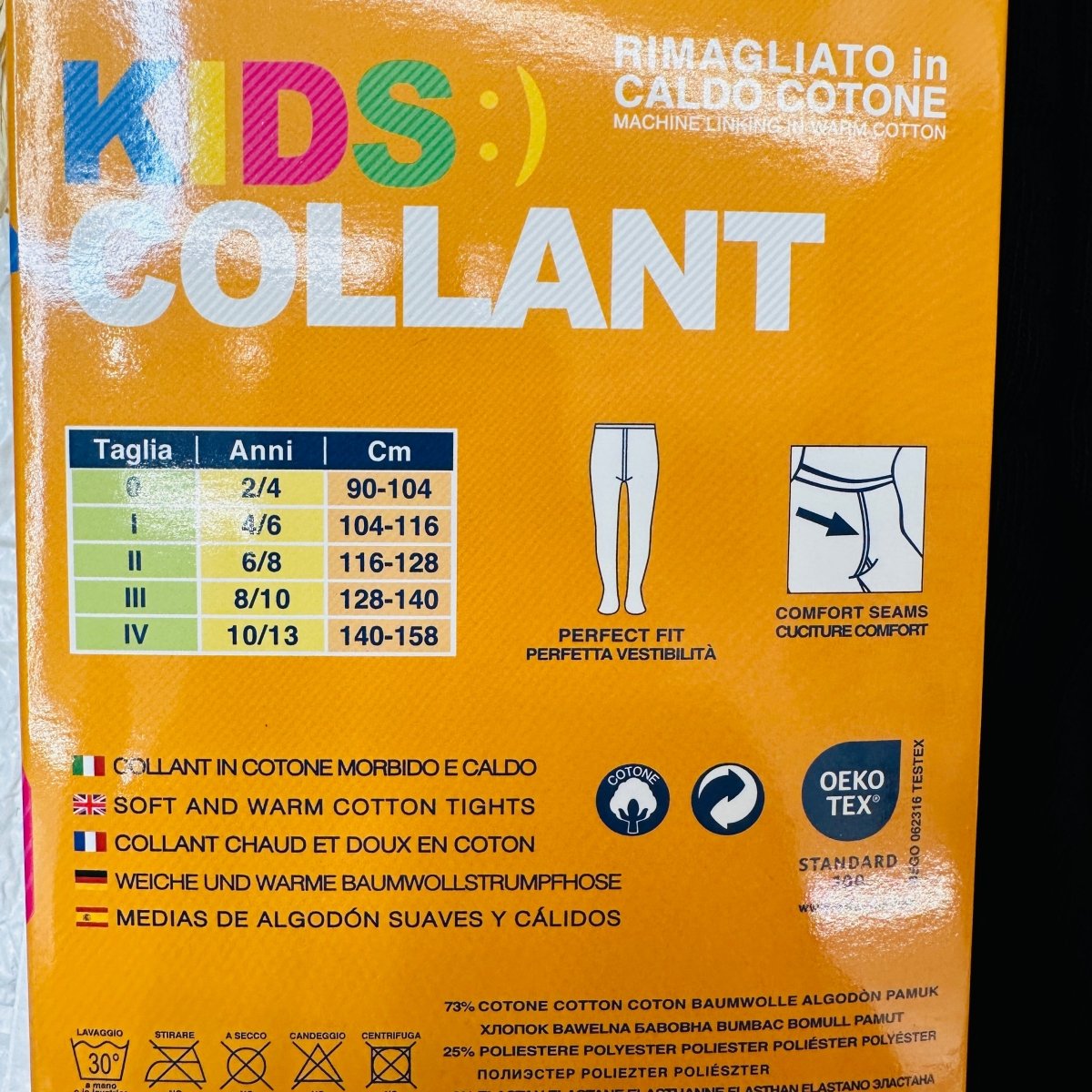 Collant Caldo Cotone Nere - Piccole Canaglie - PC22730