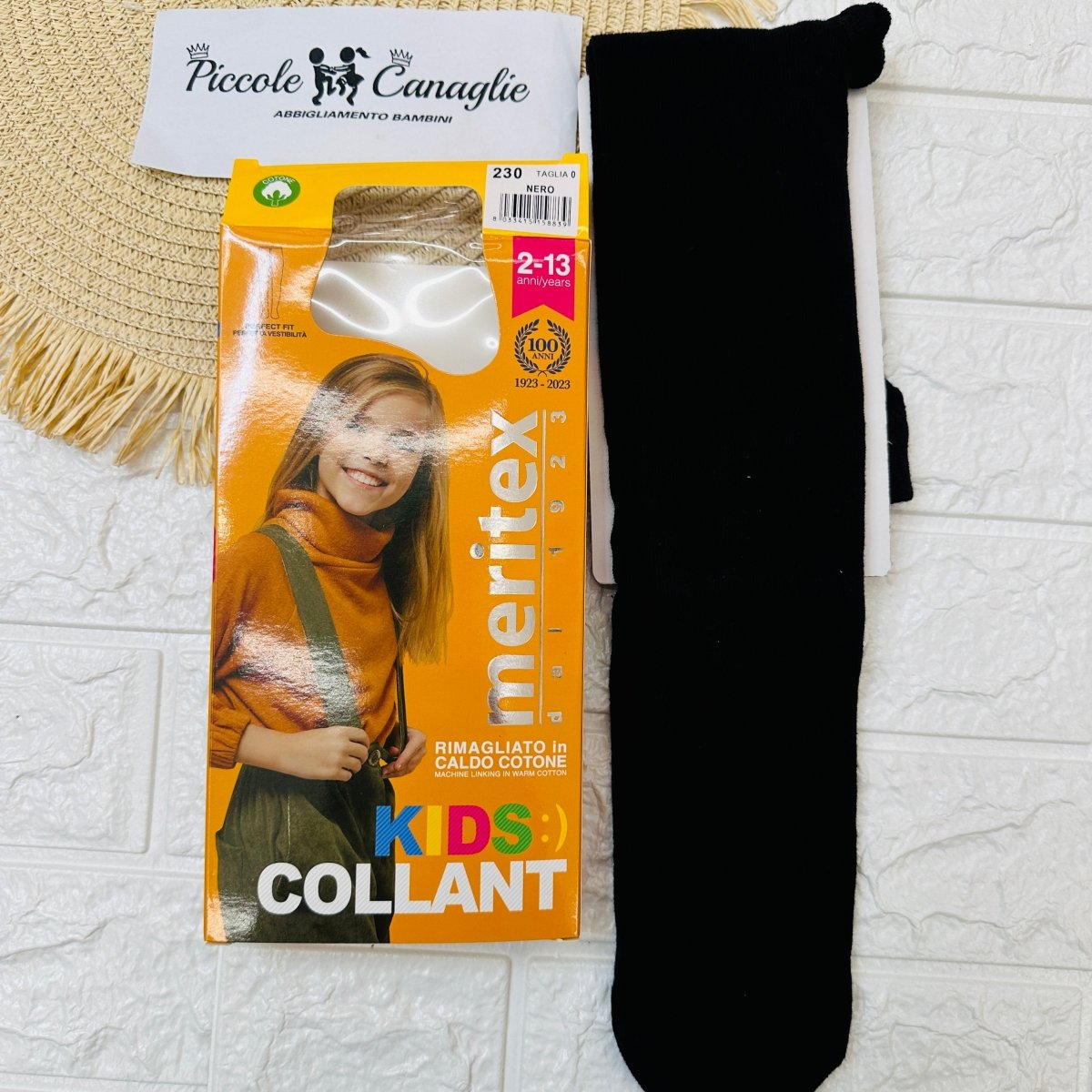 Collant Caldo Cotone Nere - Piccole Canaglie - PC22730