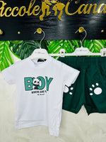 Compeleto Panda 🐼 Boy Verde - Piccole Canaglie - PC29261