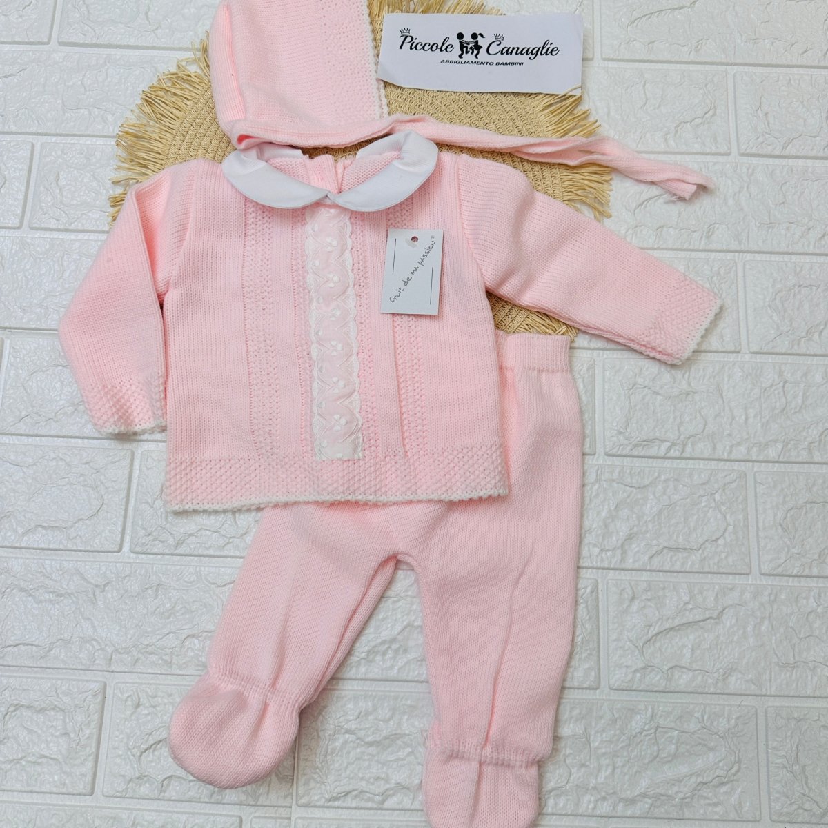 Completo 0 - 3 mesi rosa 1567 - Piccole Canaglie - PC22706