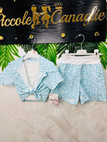 Completo 3 Pezzi Fantasia Leo Acquamarina 9875 - Piccole Canaglie - PC27358