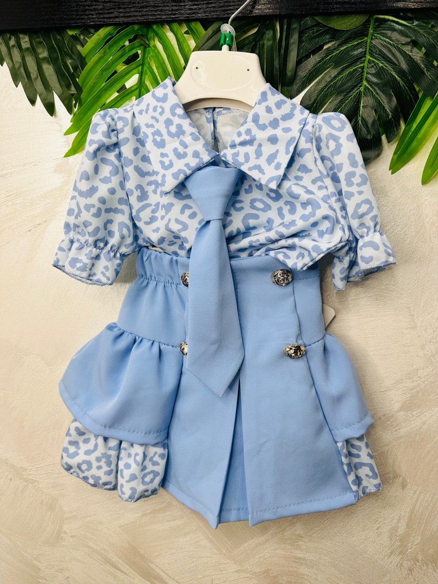 Completo Animalier Cravatta Celeste 0629 - Piccole Canaglie - PC27209