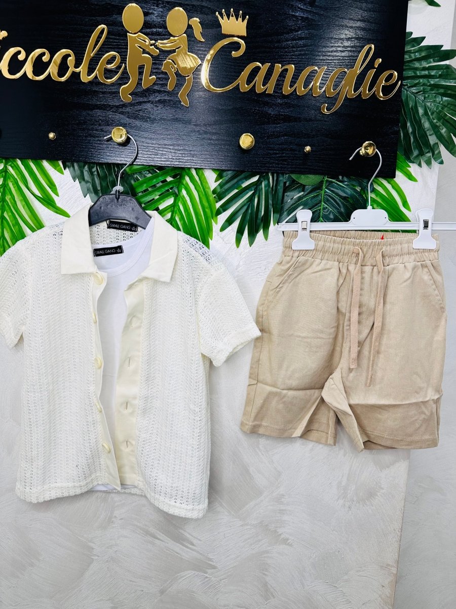 Completo Aperitivo Beige 8575 - Piccole Canaglie - PC27505